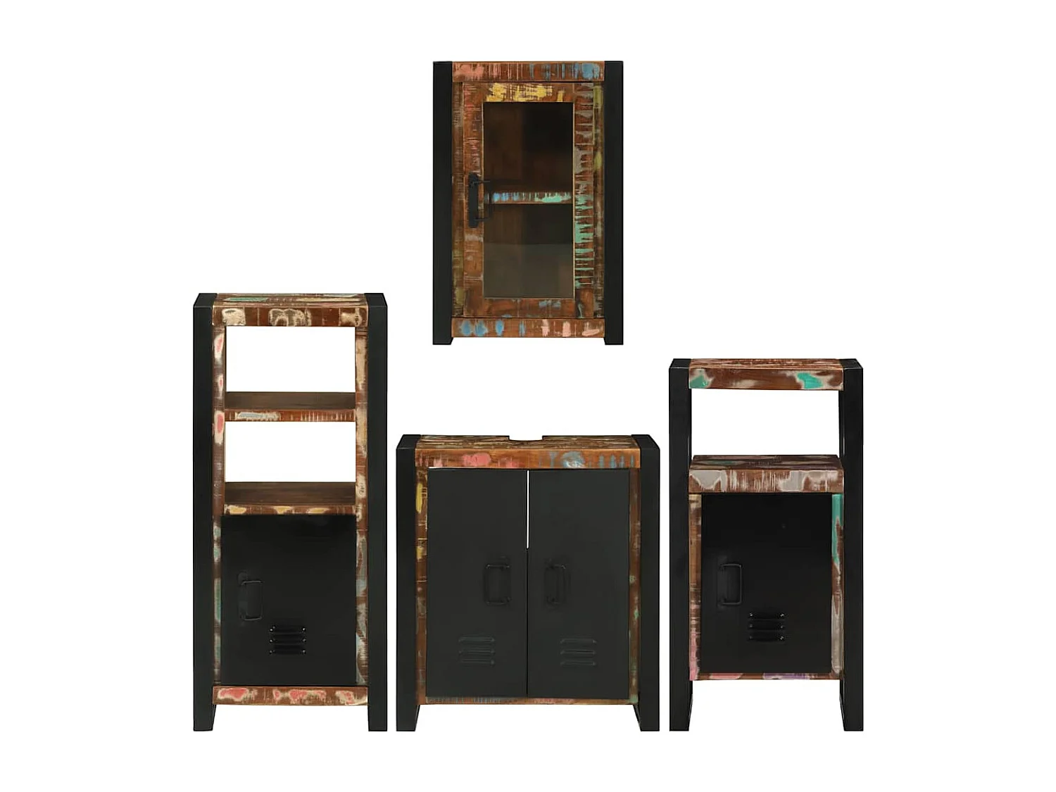 Set di mobili da bagno a parete 4 pezzi