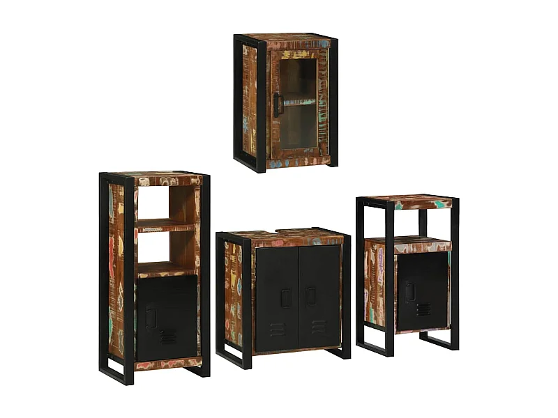 Set di mobili da bagno a parete 4 pezzi