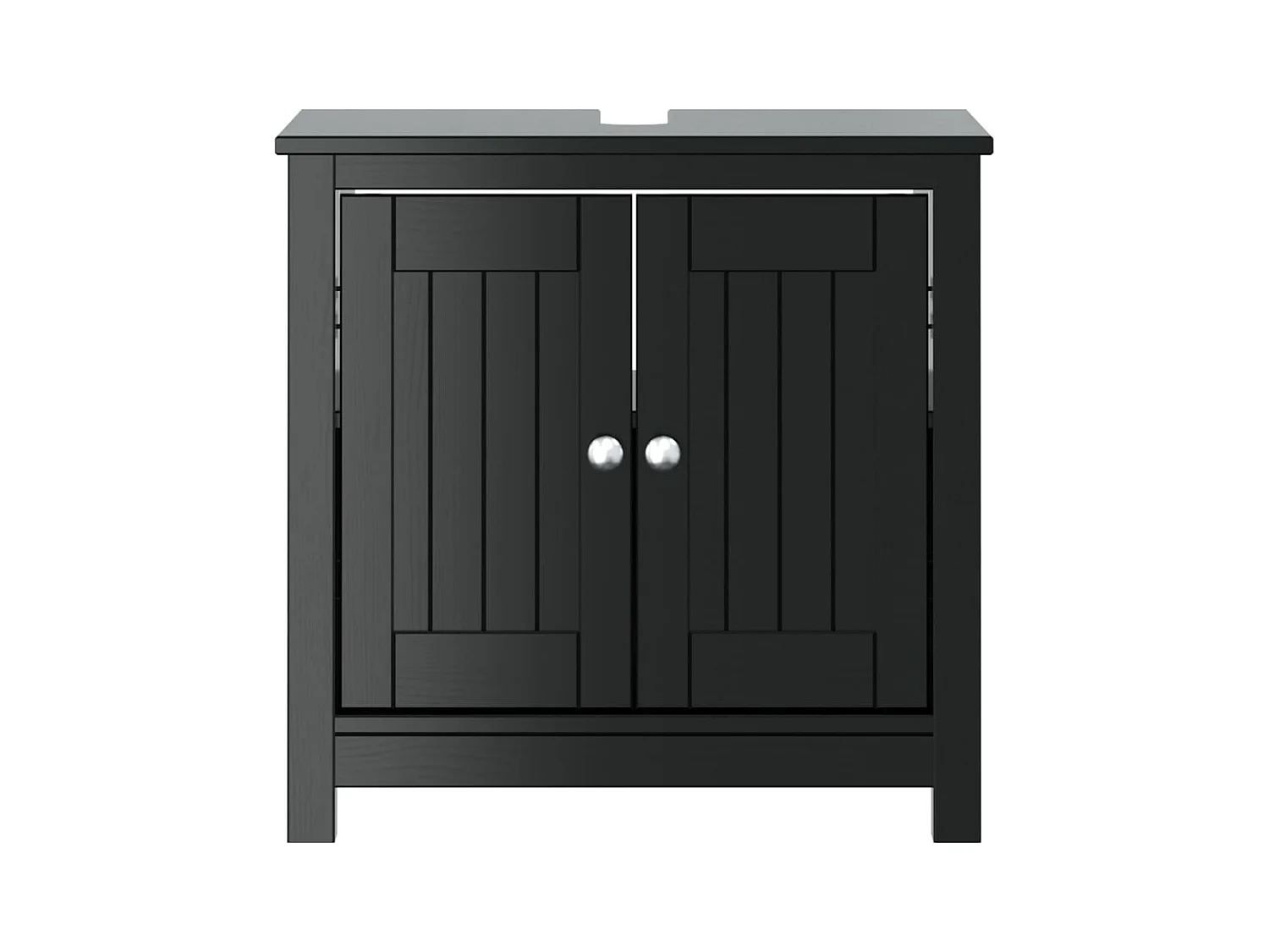 BERG badkamerkast zwart 60x34x59 cm massief grenenhout