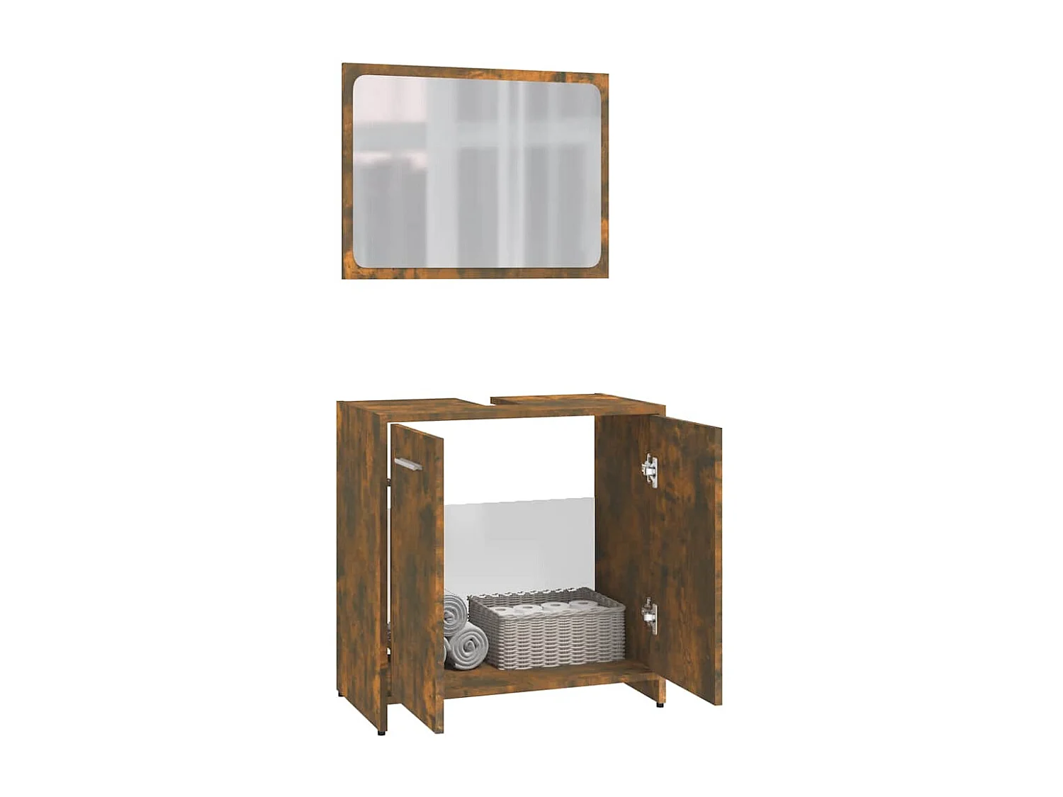 Meubles de salle de bain Chêne fumé Bois d'ingénierie