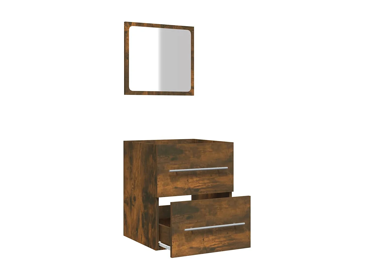 Mueble de baño con espejo Roble ahumado 41x38,5x48 cm