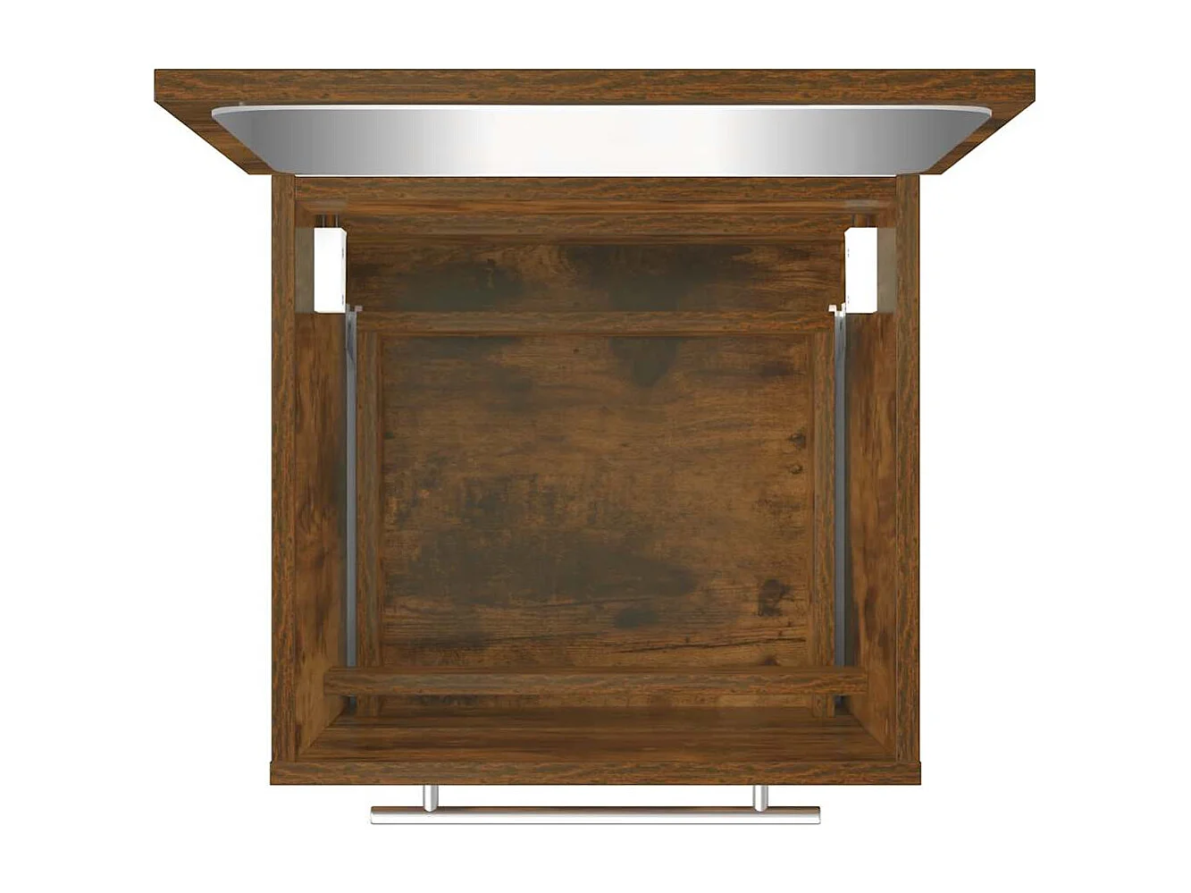 Mueble de baño con espejo Roble ahumado 41x38,5x48 cm