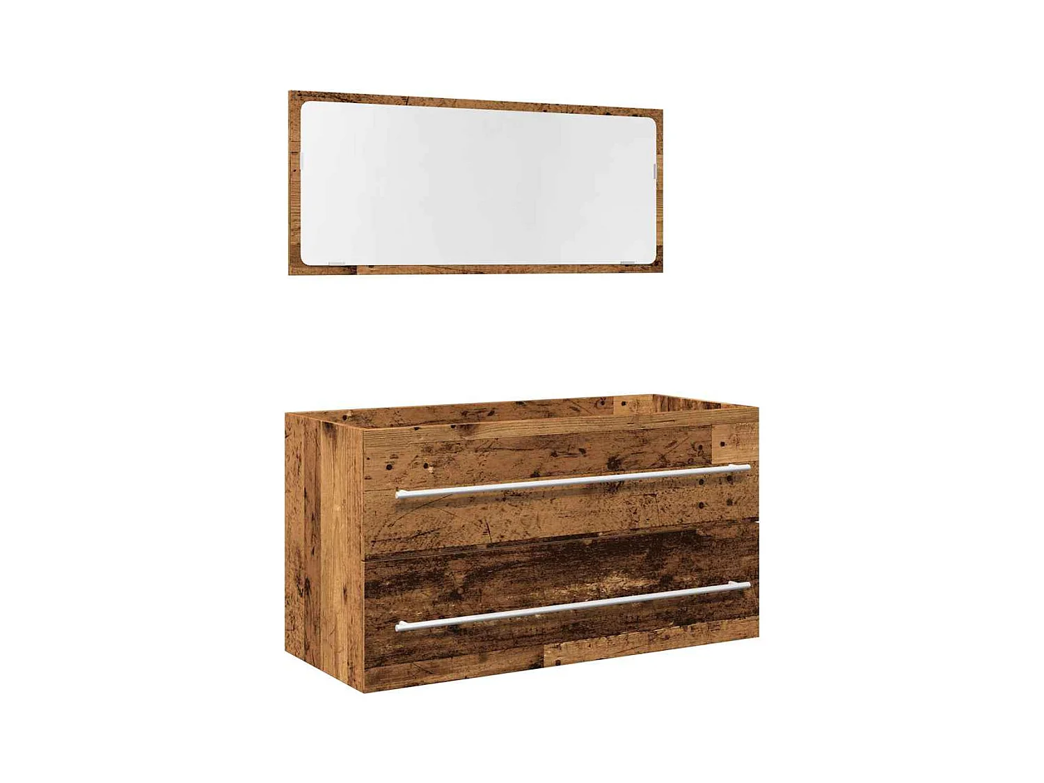 Ensemble de meubles salle de bain 2 pcs bois d'ingénierie