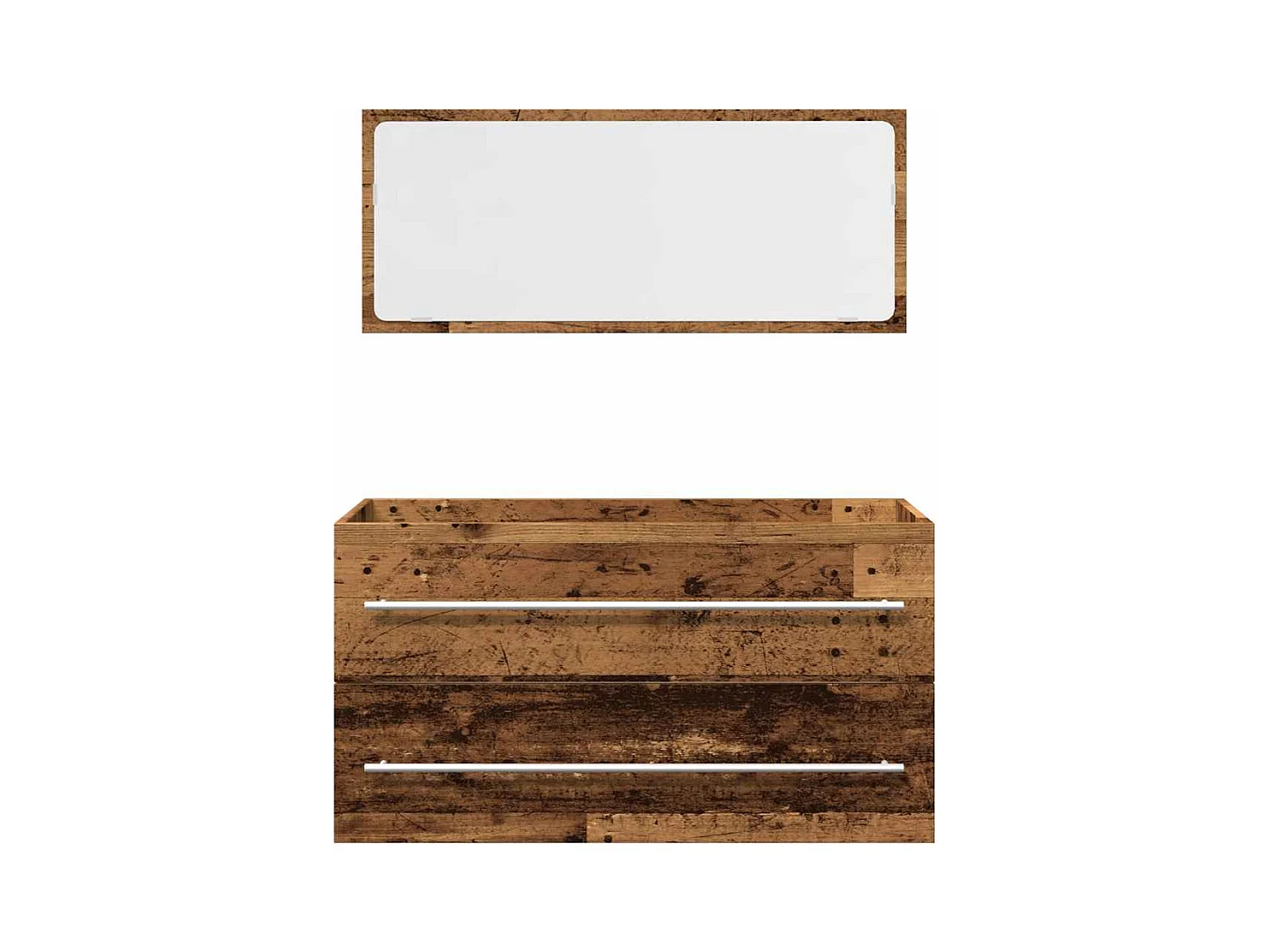 Ensemble de meubles salle de bain 2 pcs bois d'ingénierie