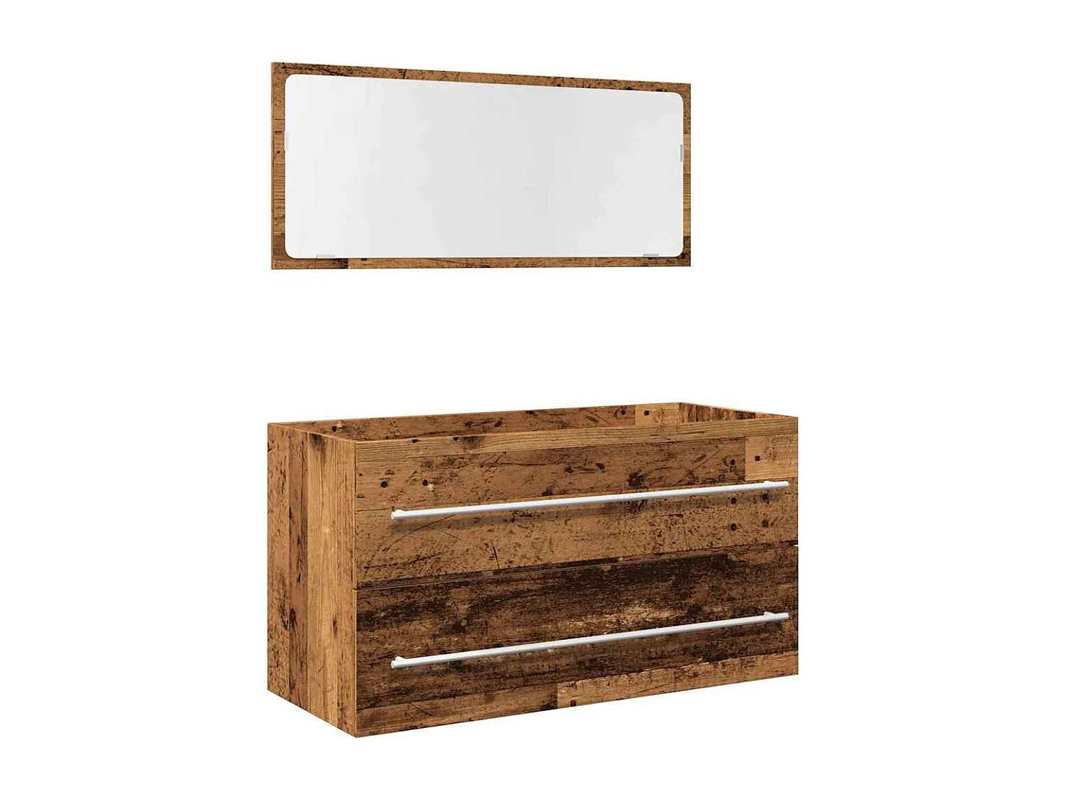 Ensemble de meubles salle de bain 2 pcs bois d'ingénierie