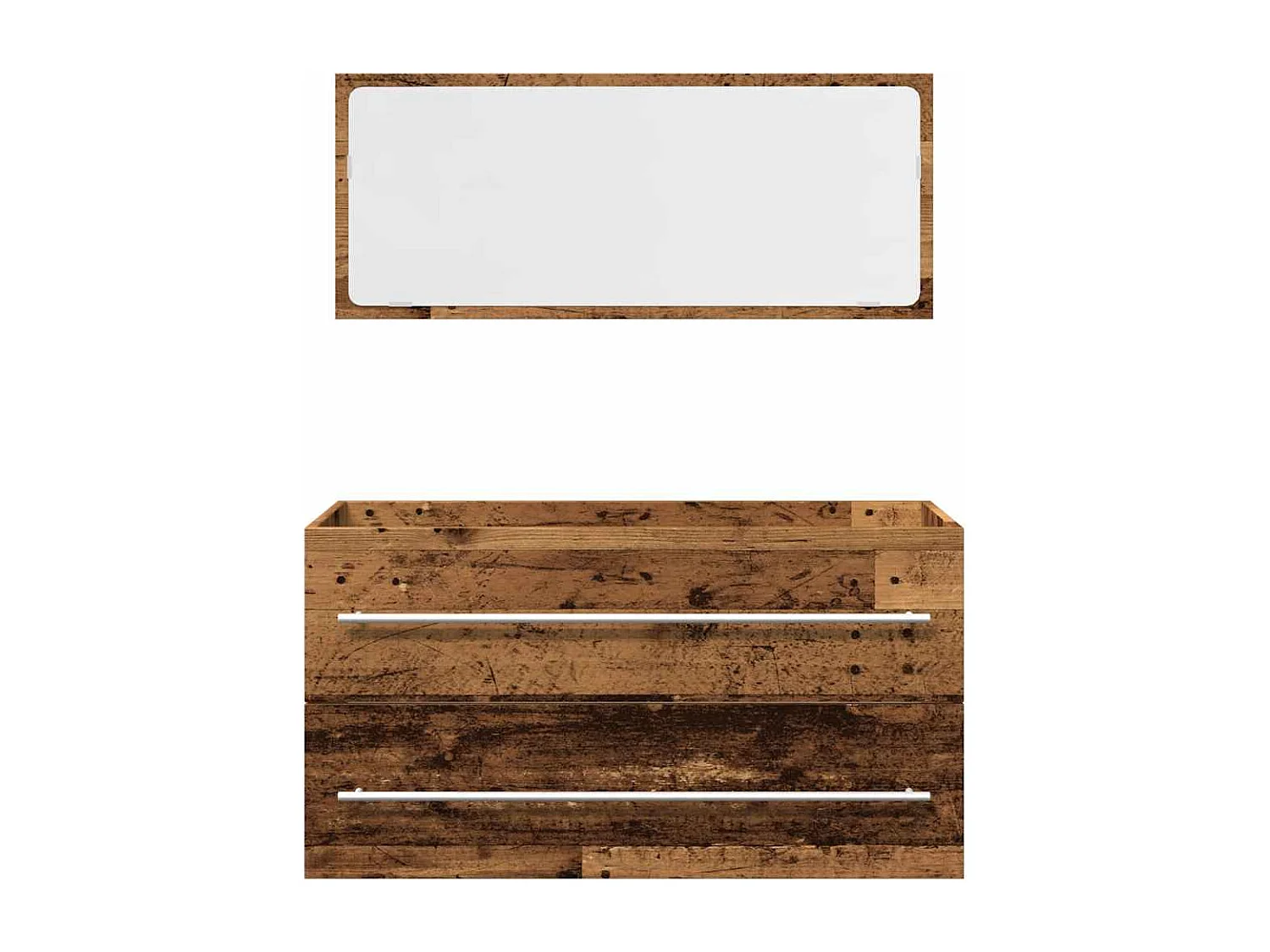 Ensemble de meubles salle de bain 2 pcs bois d'ingénierie