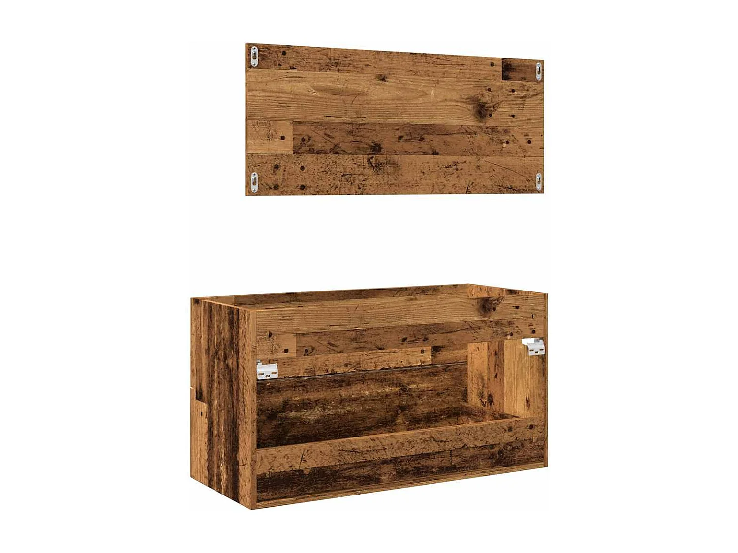 Ensemble de meubles salle de bain 2 pcs bois d'ingénierie