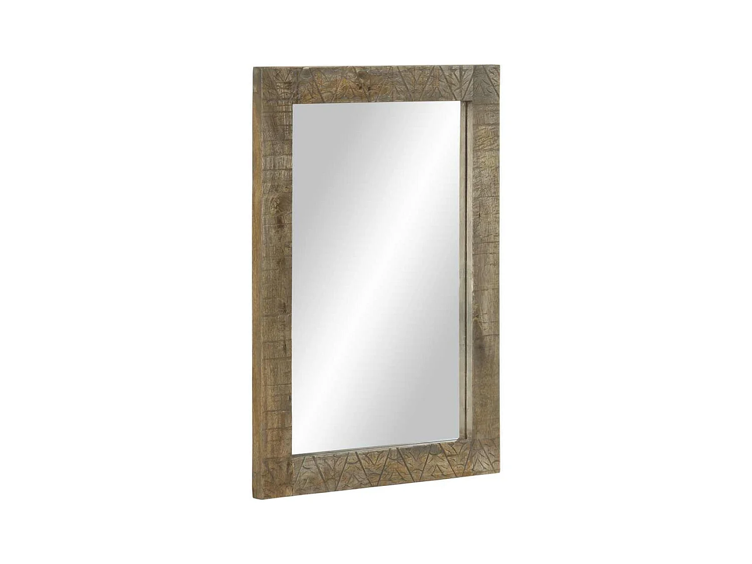 Miroir de salle de bain 50x2,5x70 cm bois de manguier massif