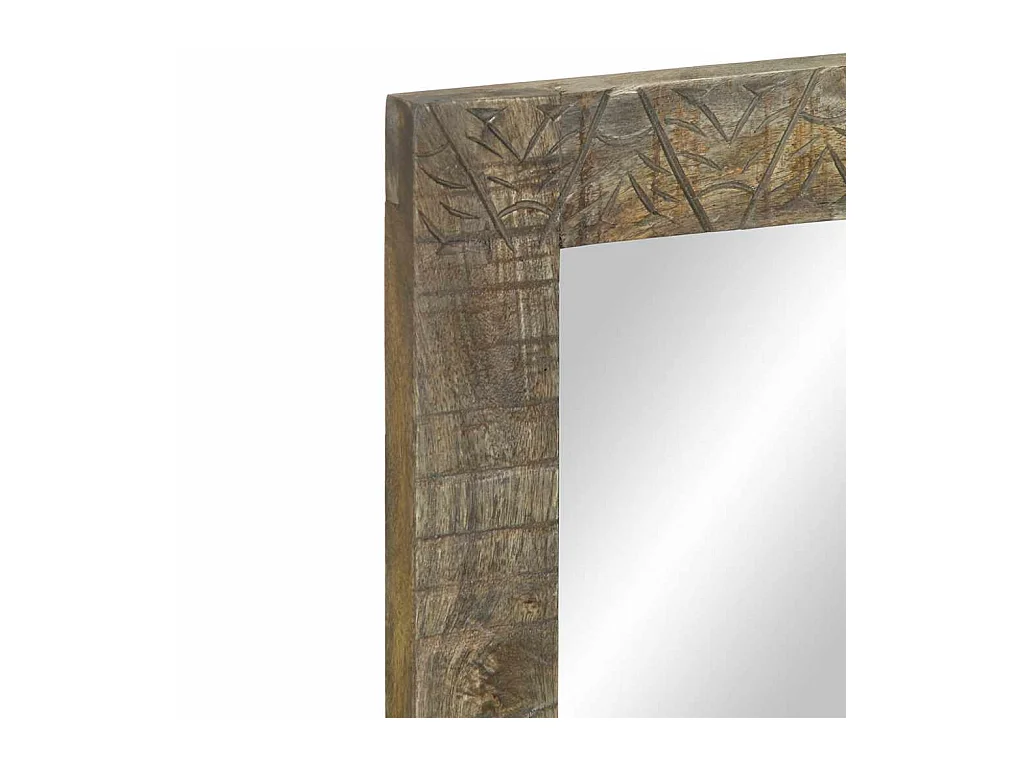 Miroir de salle de bain 50x2,5x70 cm bois de manguier massif