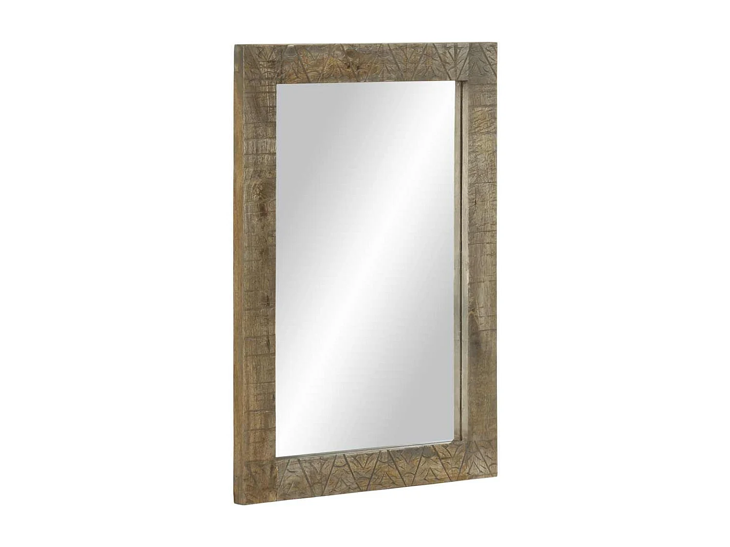 Miroir de salle de bain 50x2,5x70 cm bois de manguier massif
