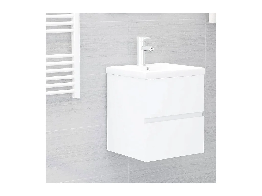 Armoire d'évier Blanc 41x38,5x45 cm Bois d’ingénierie