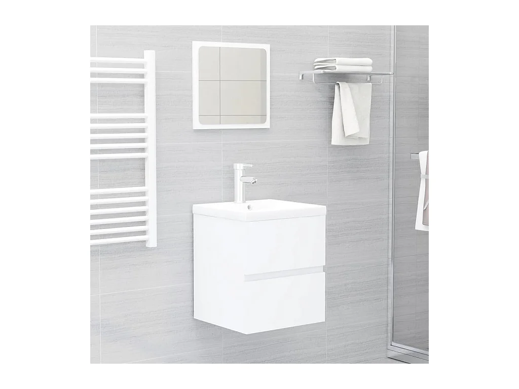 Armoire d'évier Blanc 41x38,5x45 cm Bois d’ingénierie