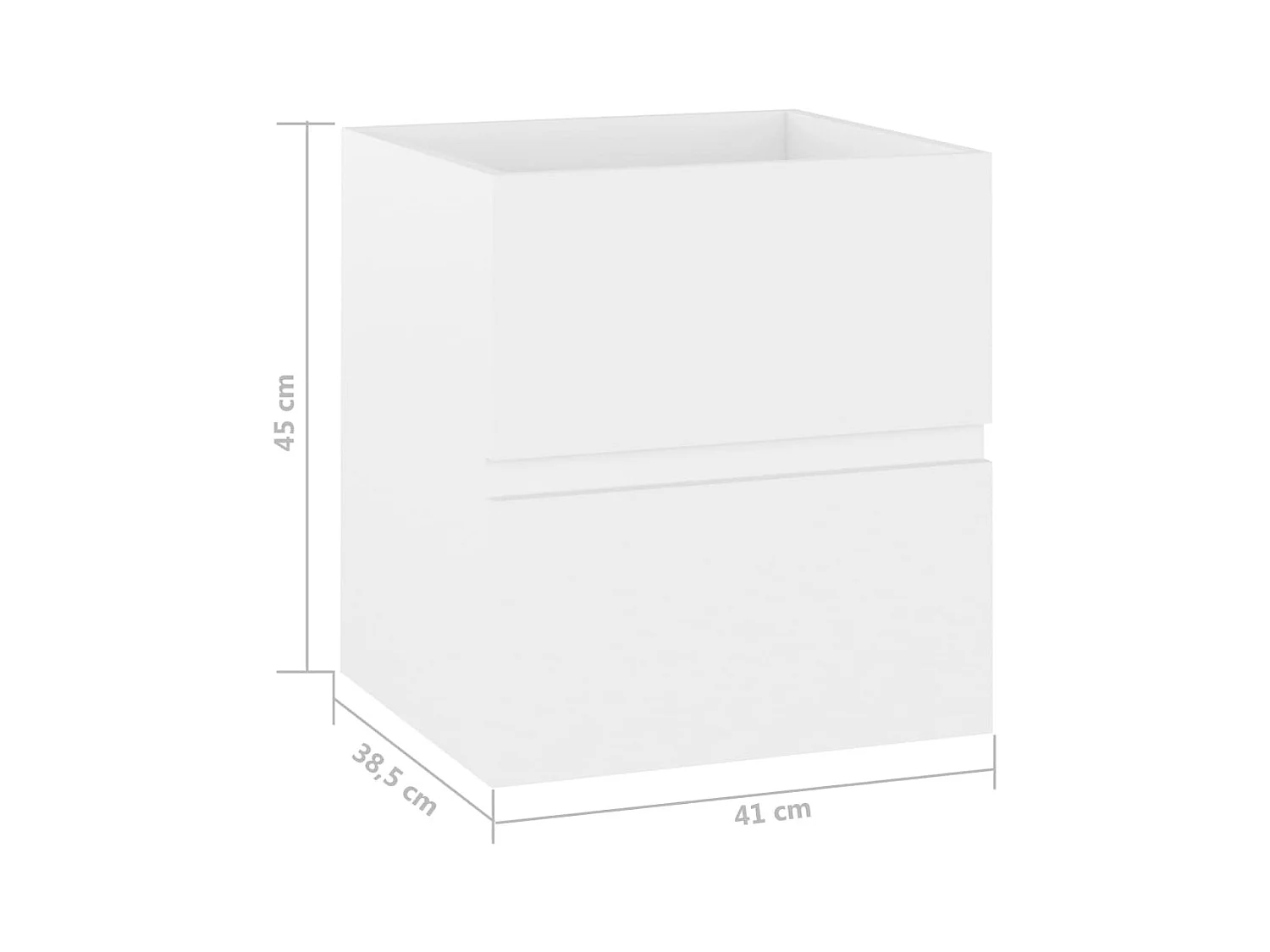 Armoire d'évier Blanc 41x38,5x45 cm Bois d’ingénierie