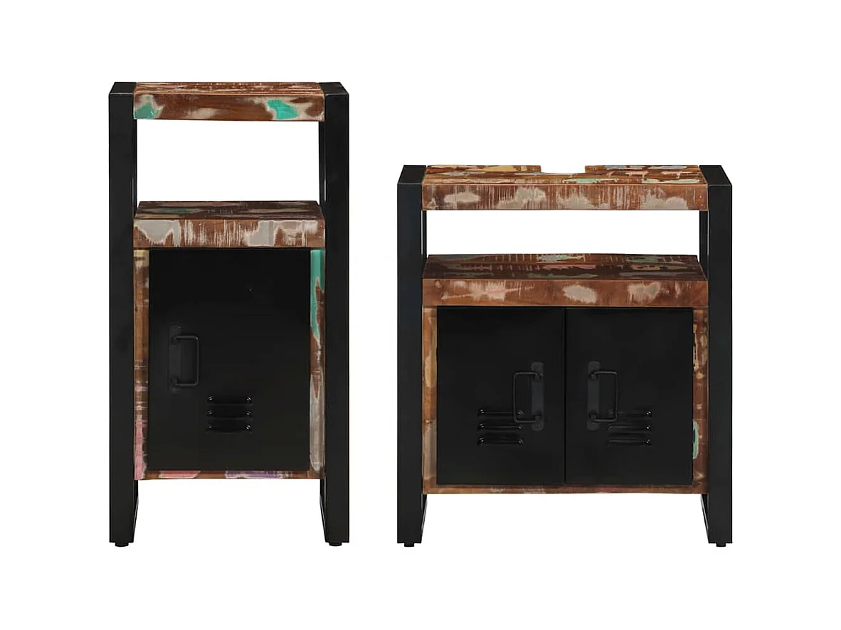 Ensemble de mobilier de salle de bain avec stockage 2 pcs