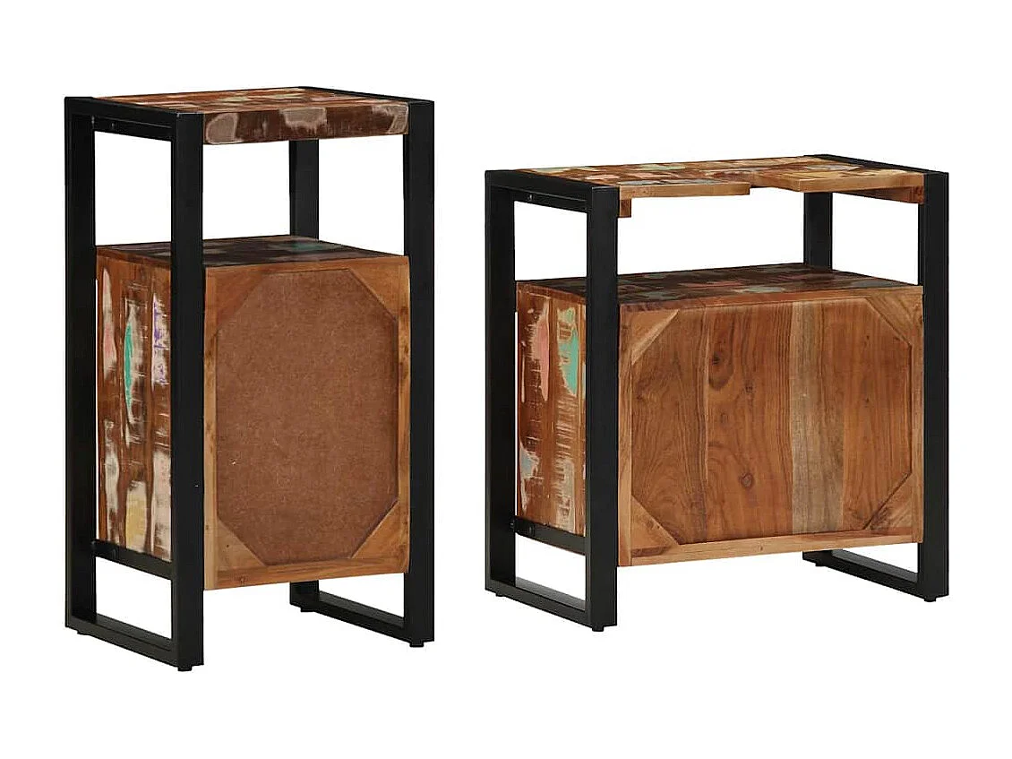 Ensemble de mobilier de salle de bain avec stockage 2 pcs