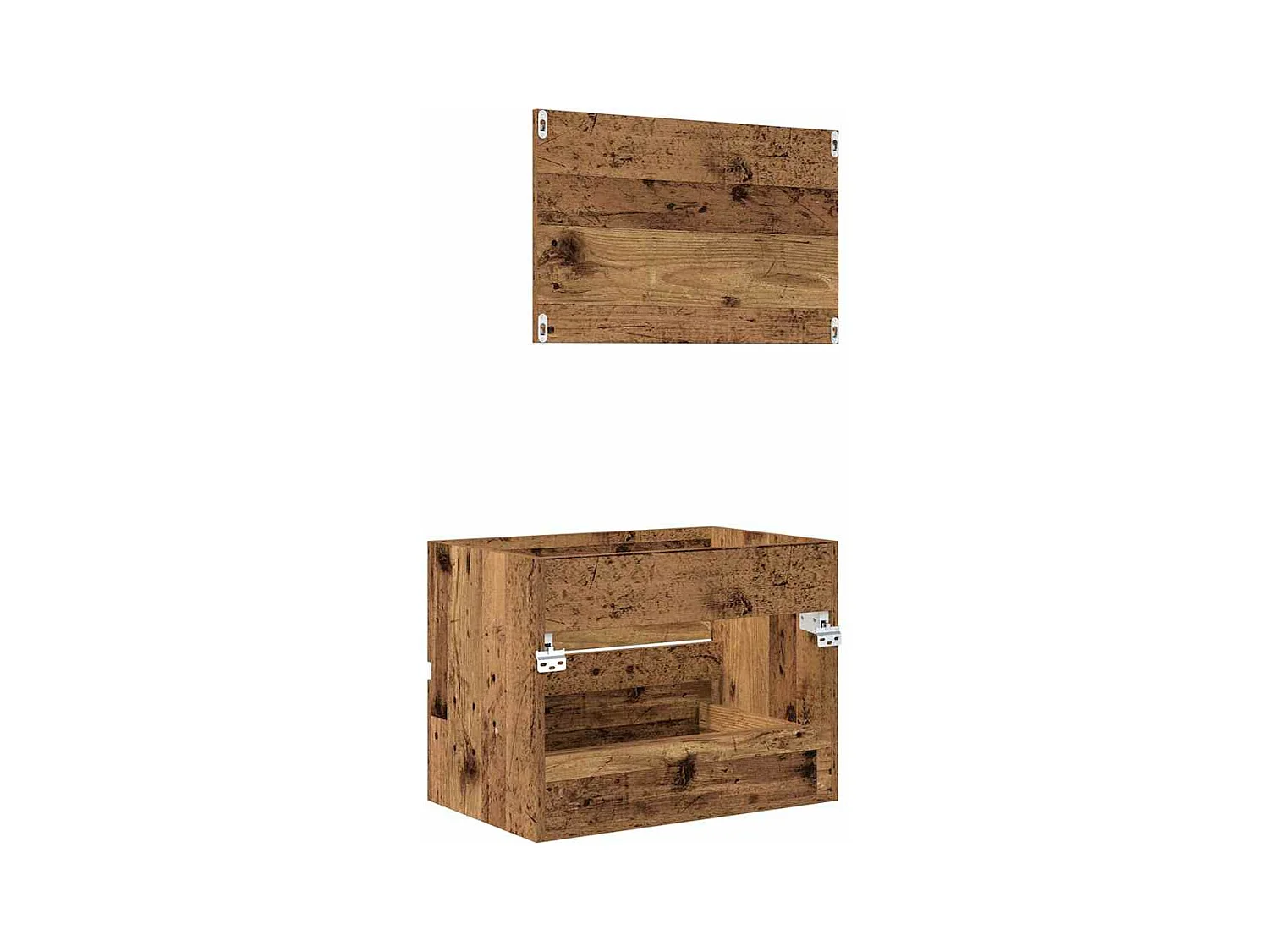 Set de Meubles de Salle de Bain avec tiroir 2 pcs Bois Ancien
