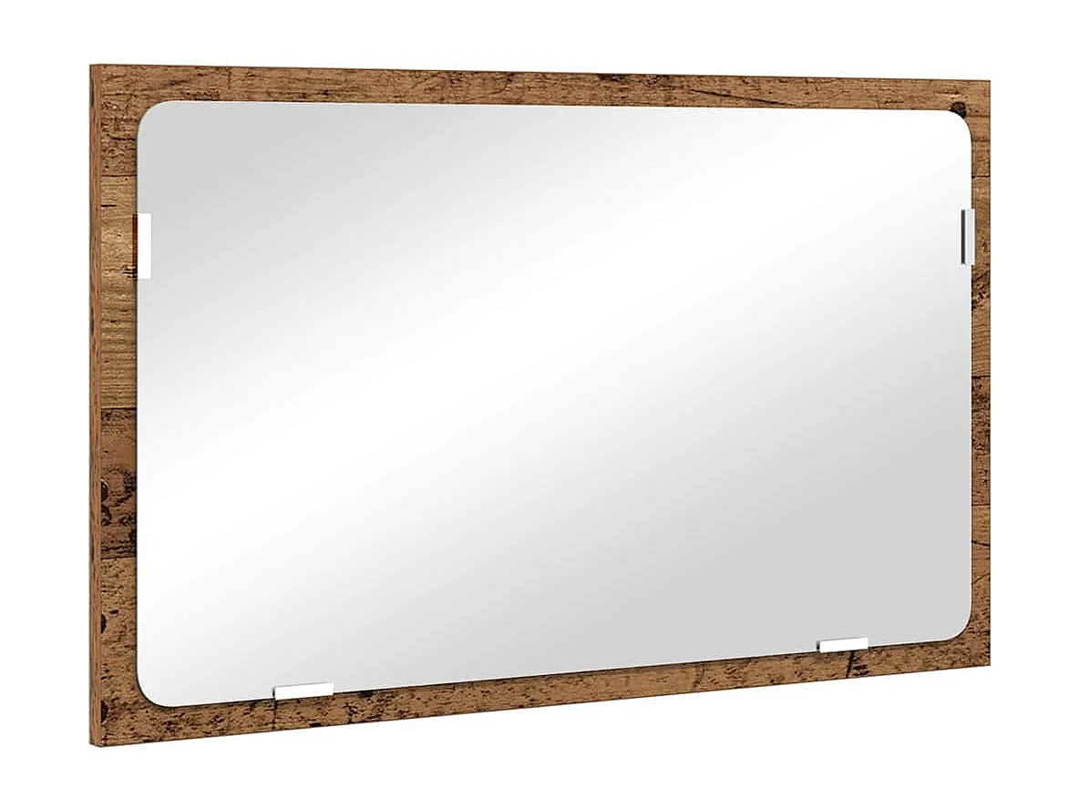 Set di mobili da bagno con cassetto 2 pezzi in legno antico