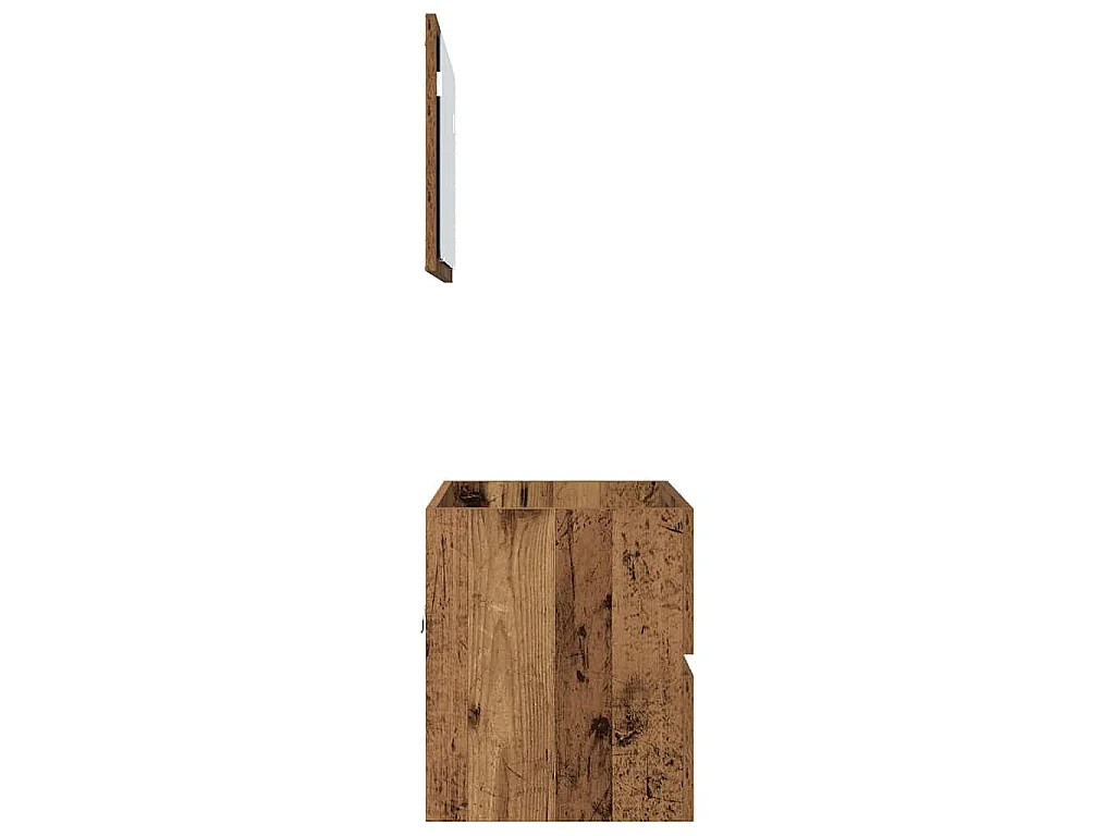 Set de Meubles de Salle de Bain avec tiroir 2 pcs Bois Ancien
