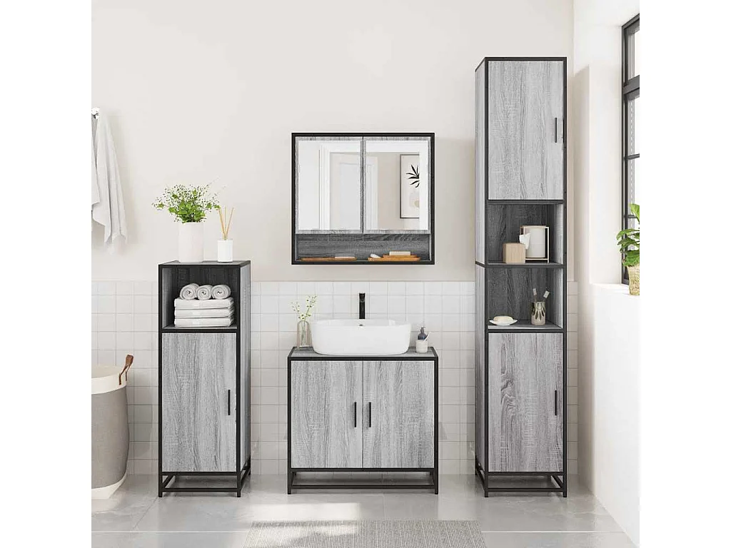 Juego de muebles de baño de 3 piezas Sonoma Grey