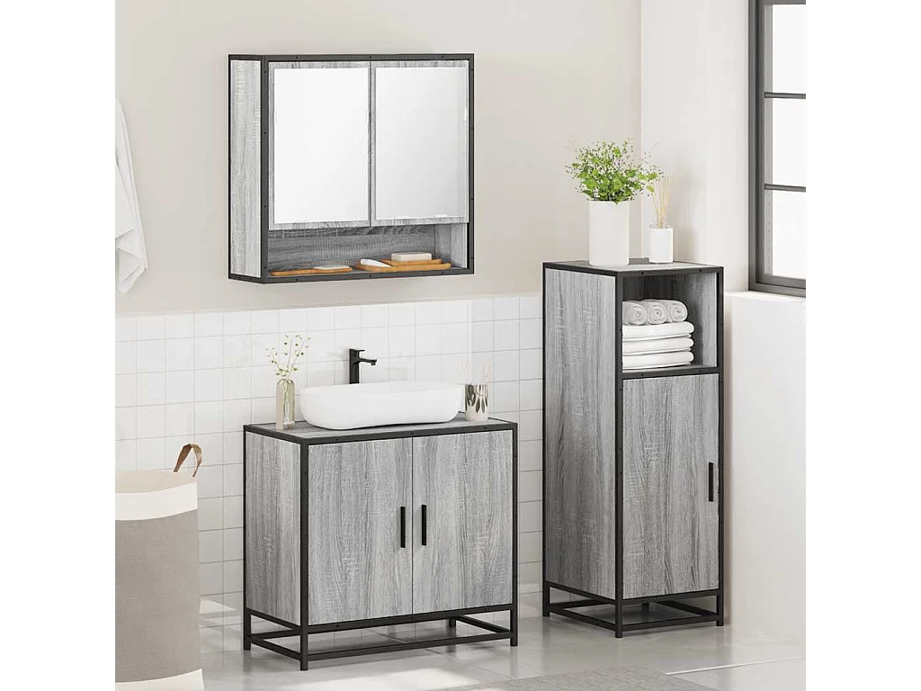 Juego de muebles de baño de 3 piezas Sonoma Grey
