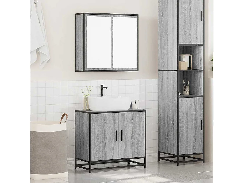Set di mobili da bagno Sonoma Grey da 2 pezzi