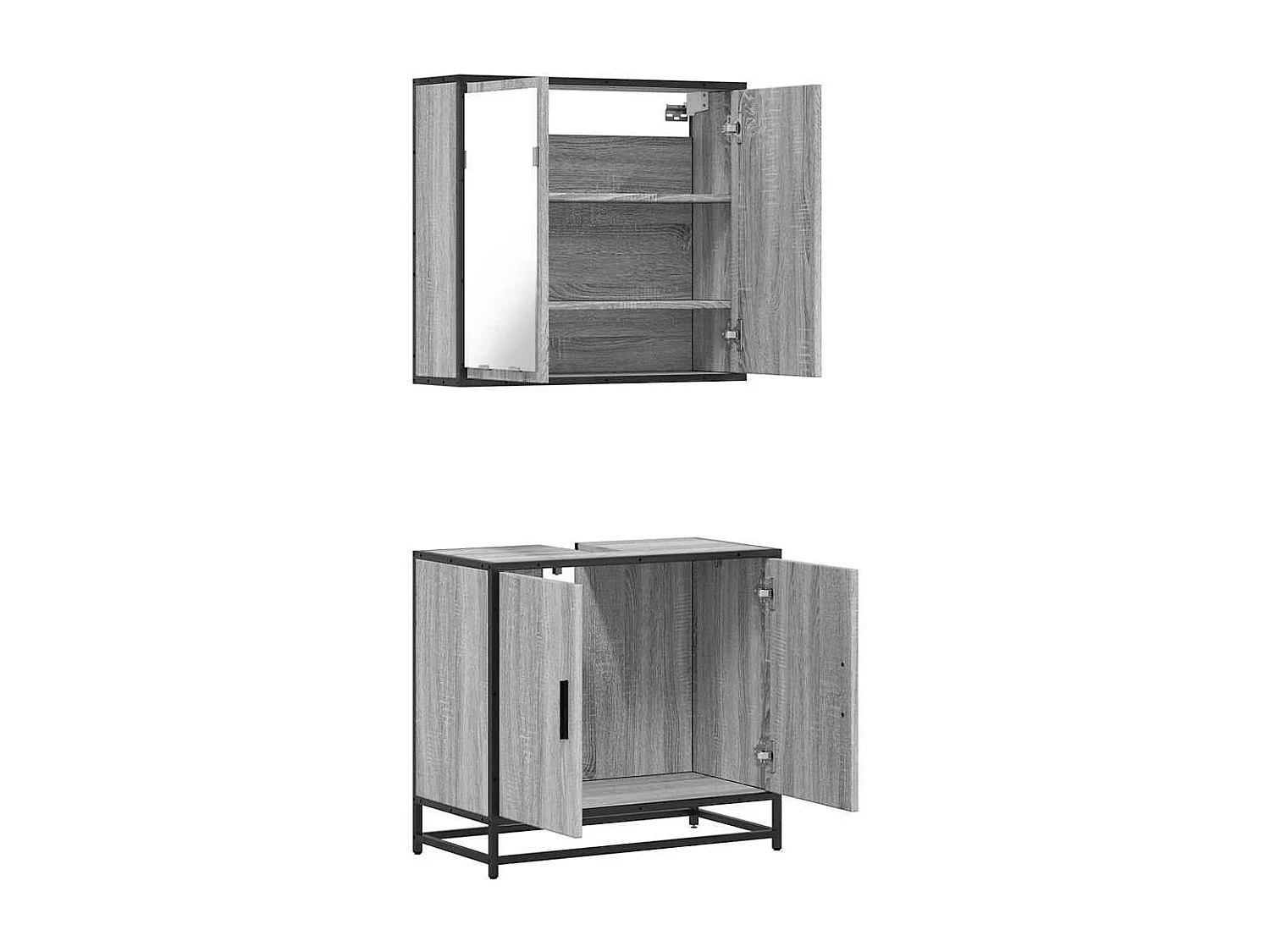 Set di mobili da bagno Sonoma Grey da 2 pezzi