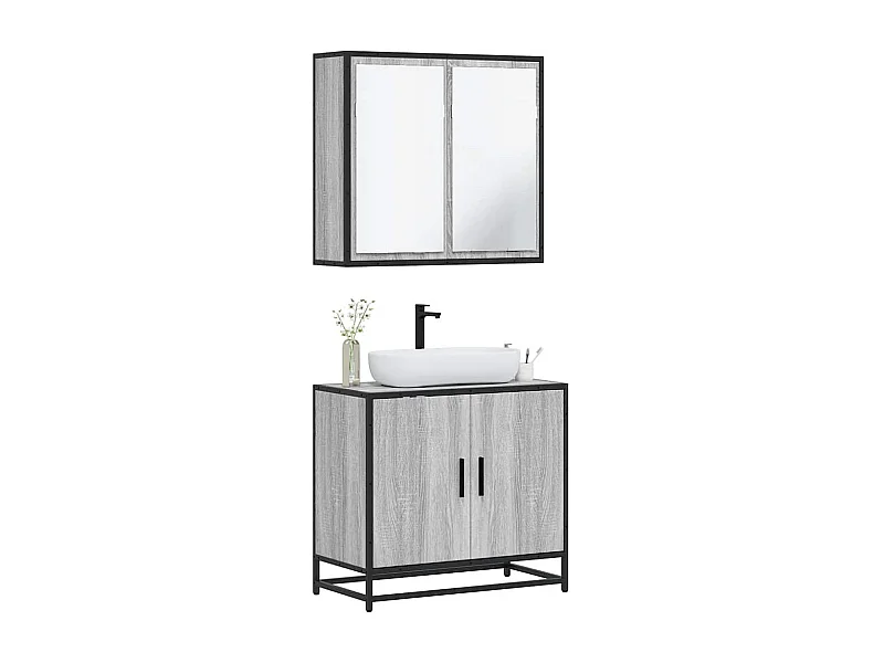Set di mobili da bagno Sonoma Grey da 2 pezzi