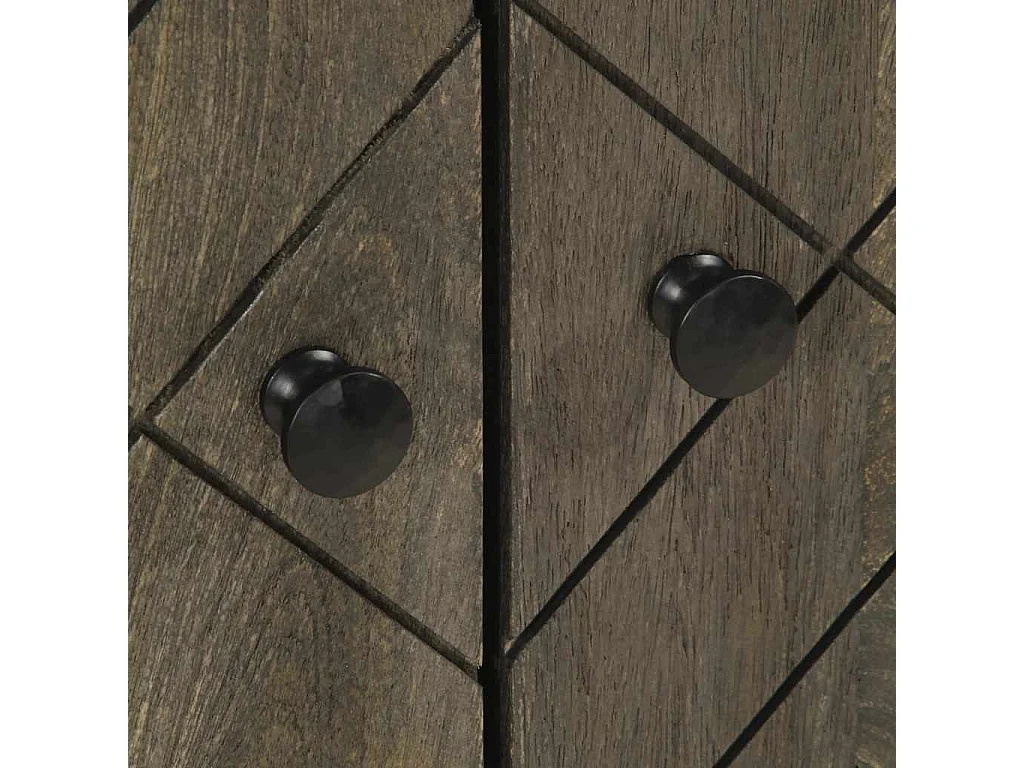 Armoire de lavabo noir 62x33x58 cm bois massif de manguier