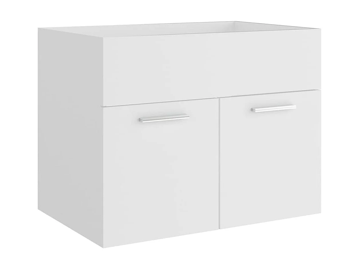 Ensemble de meubles de salle de bain Blanc Bois d'ingénierie