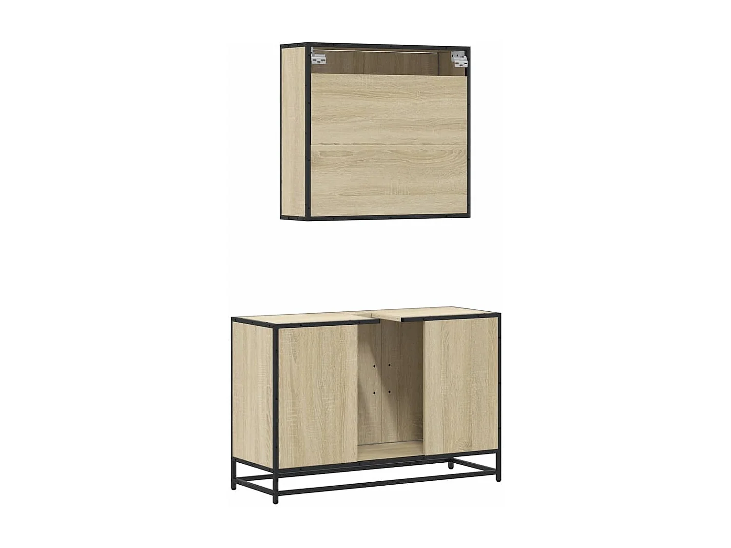 2-teiliges Badmöbel-Set Sonoma Eiche