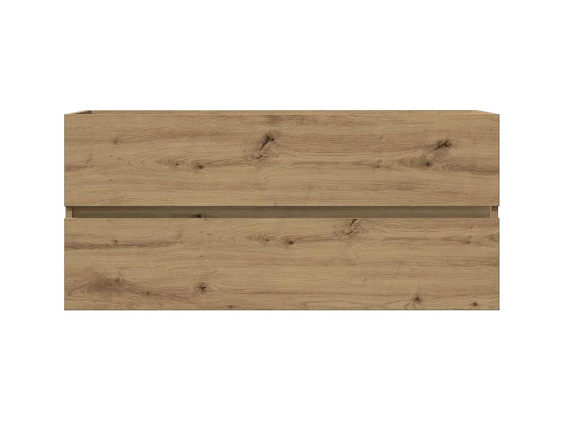 Handgemaakte eikenhouten wastafelkast 100x38,5x45 cm bewerkt hout