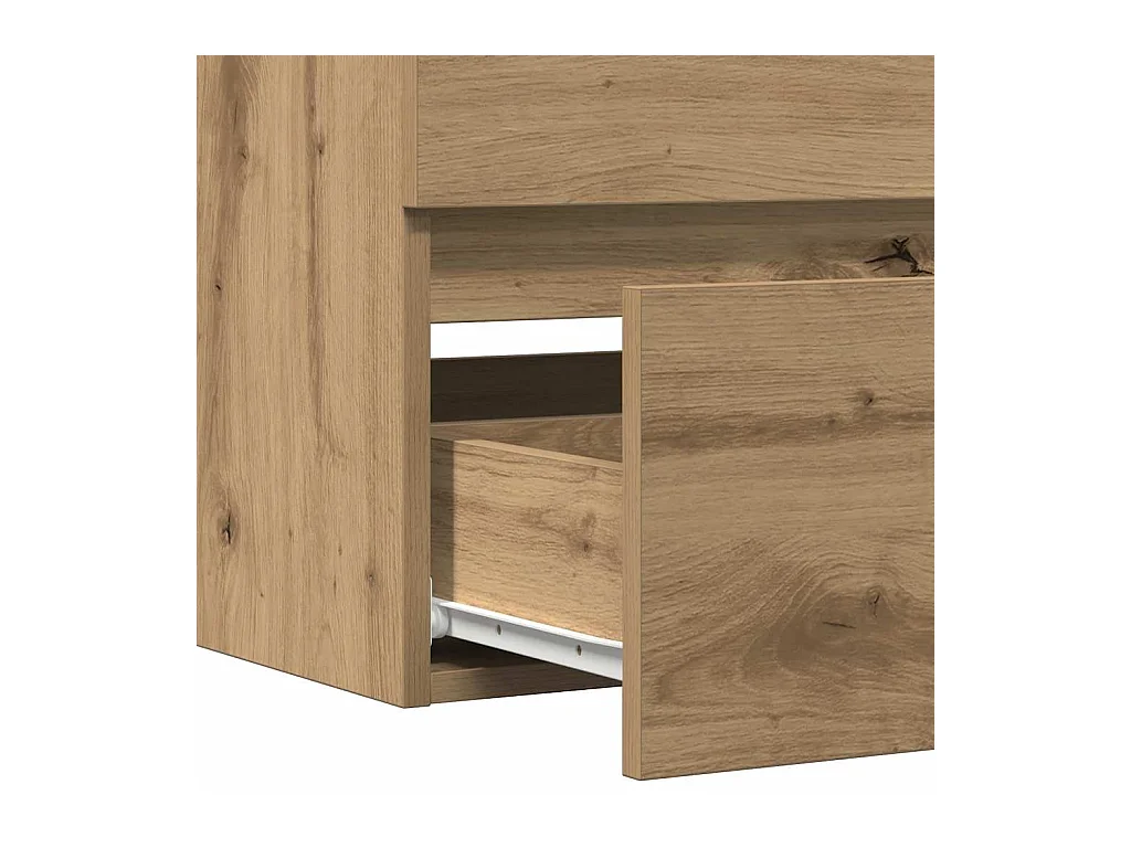 Handgemaakte eikenhouten wastafelkast 100x38,5x45 cm bewerkt hout