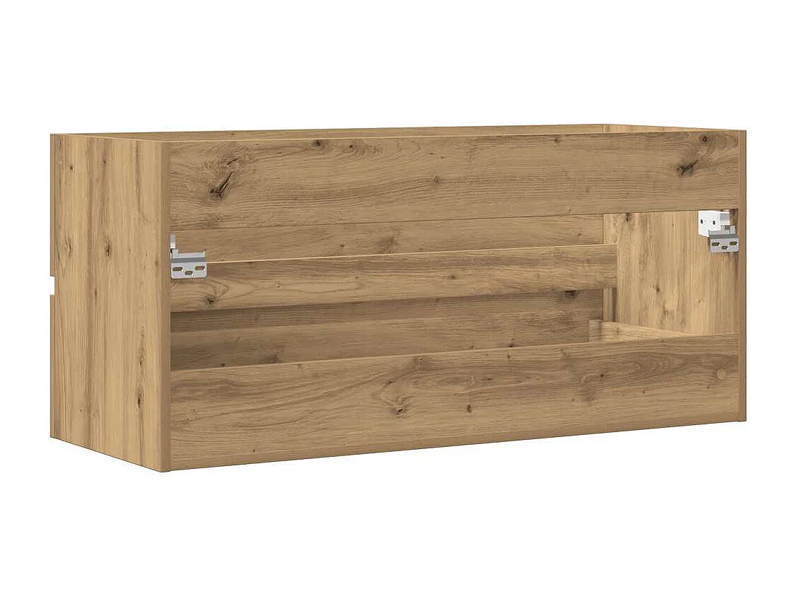 Mobile lavabo in rovere fatto a mano 100x38,5x45 cm in legno ingegnerizzato