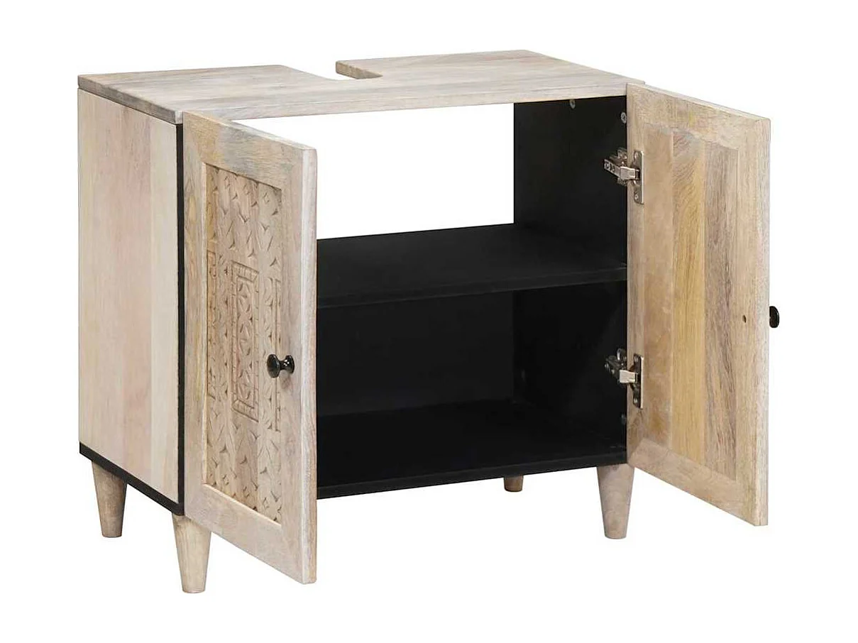 Cabinet de salle de bain Montage mural Blanc 62 x 33 x 58 cm