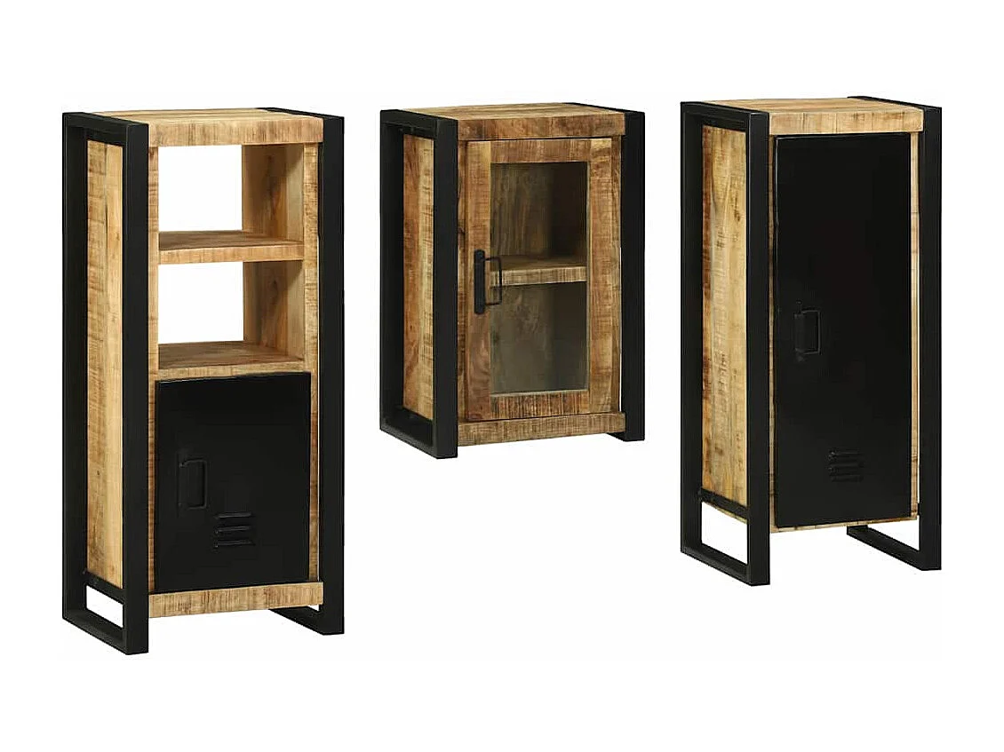 Badkamermeubelset Wandmontage 3 stuks