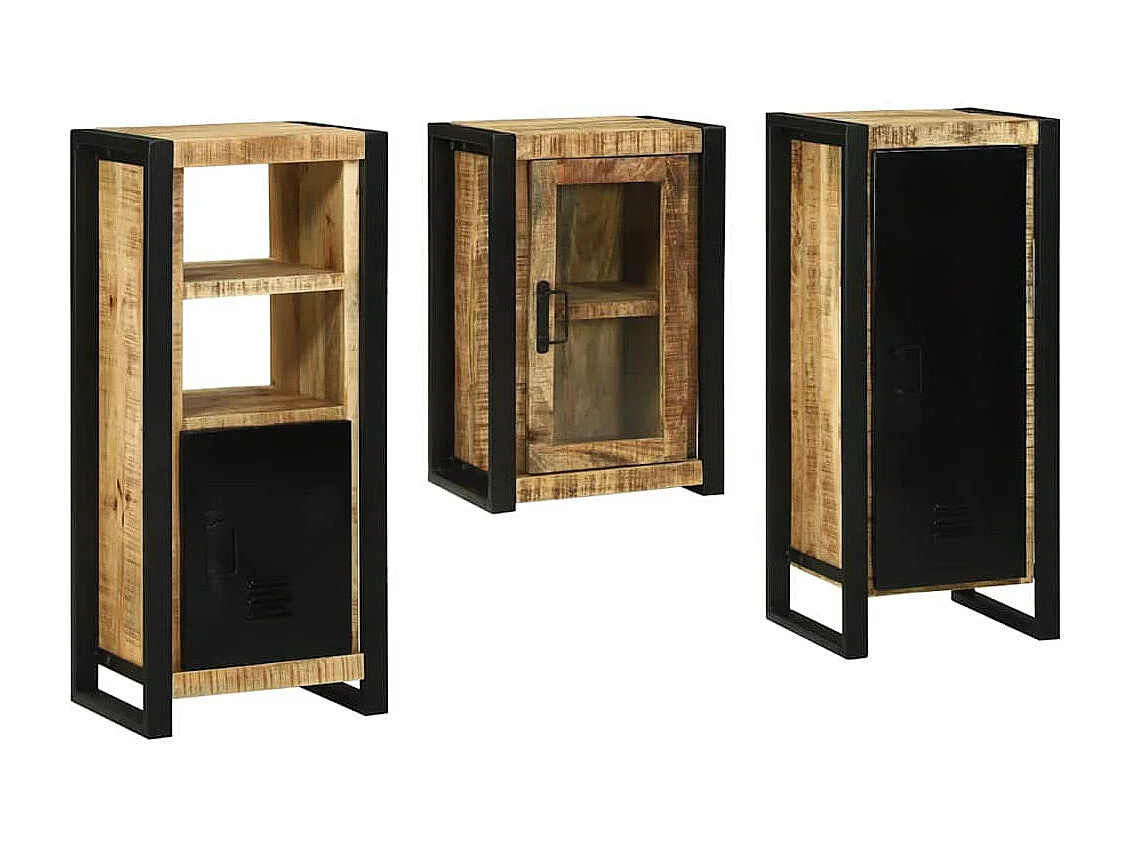 Badkamermeubelset Wandmontage 3 stuks