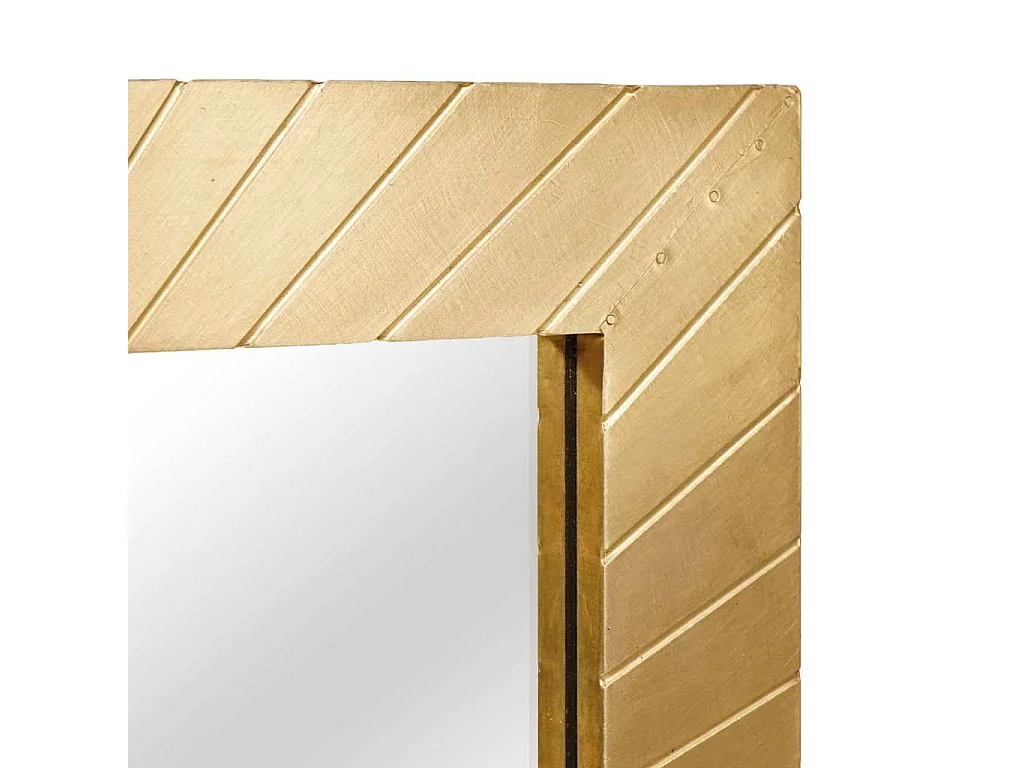 Badezimmerspiegel mit Spiegel Schwarz und Gold 50 x 2,5 x 70 cm