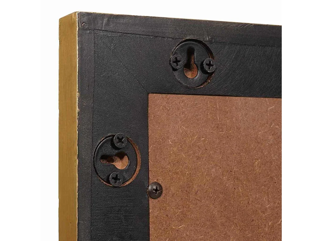 Badezimmerspiegel mit Spiegel Schwarz und Gold 50 x 2,5 x 70 cm