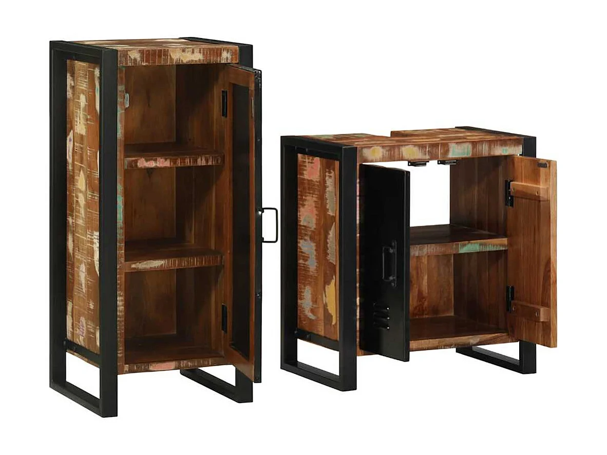 Set di mobili da bagno con mensola con anta