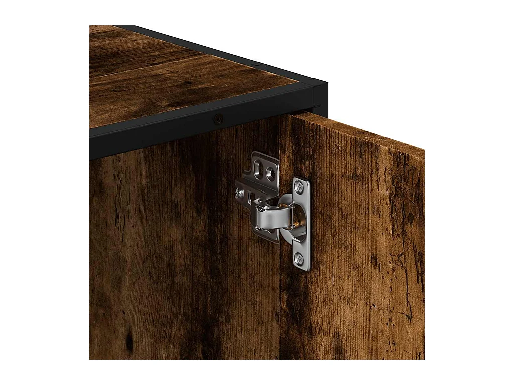 Gerookt eikenhouten wastafelmeubel 65x33x60 cm