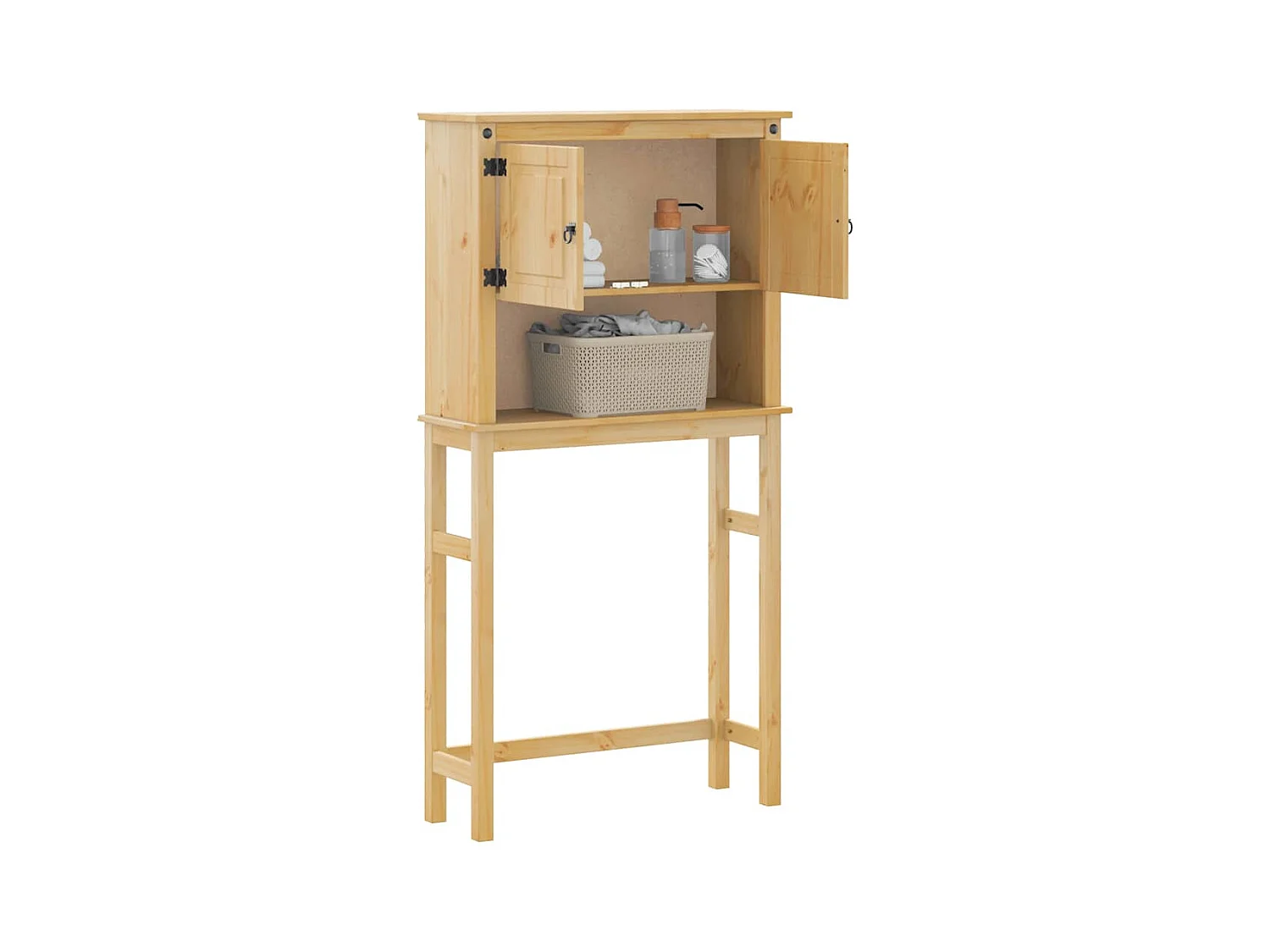 Corona Badezimmer-Waschmaschinenschrank aus massiver Kiefer