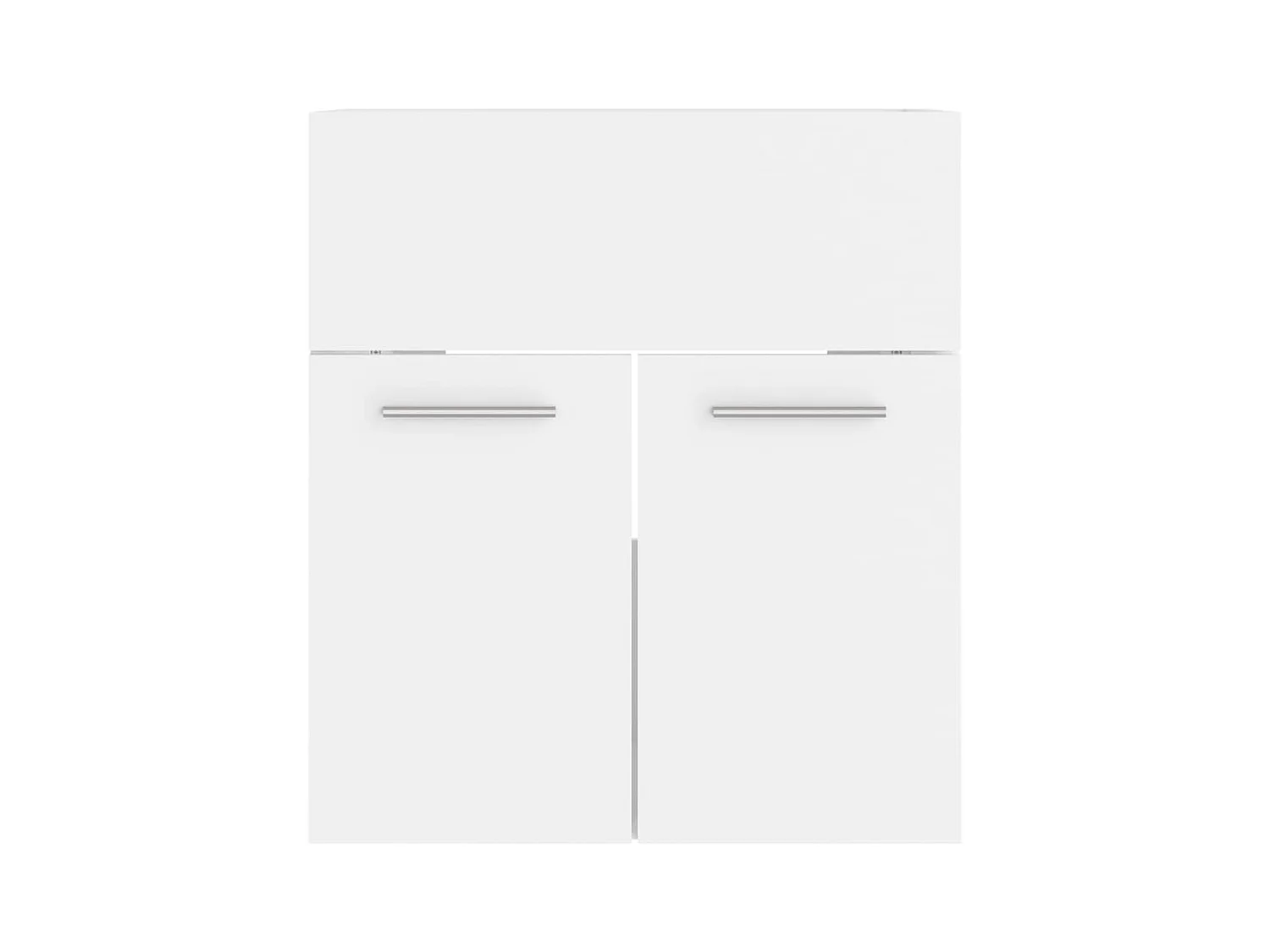 Witte spaanplaat badkamermeubelset