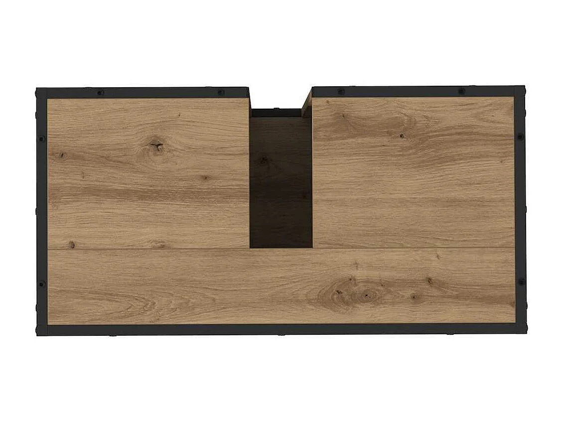 Meuble de Lavabo de Salle de Bain avec étagère chêne artisanal