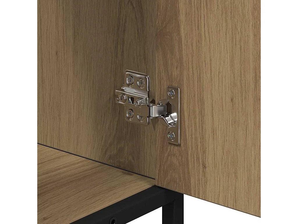 Meuble de Lavabo de Salle de Bain avec étagère chêne artisanal