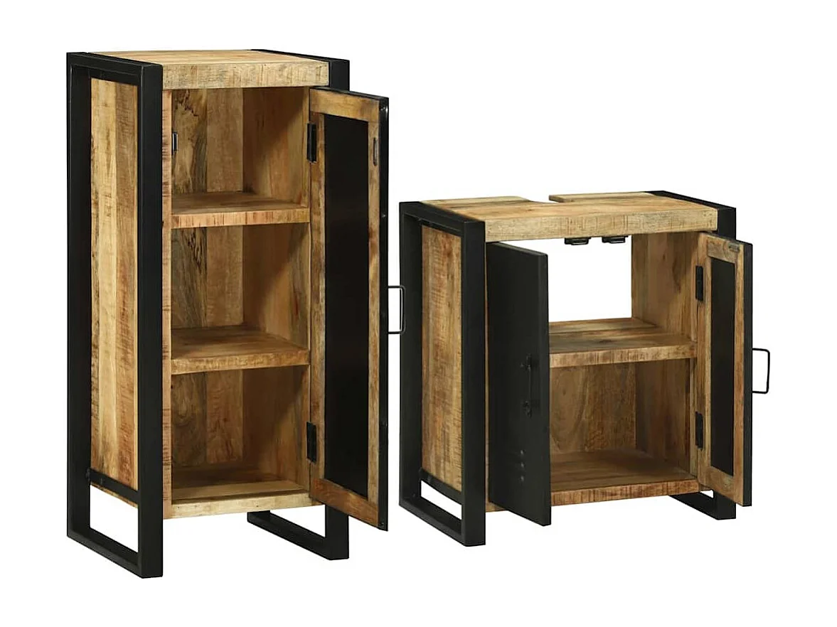 Badezimmermöbel-Set mit Stauraum 2-tlg