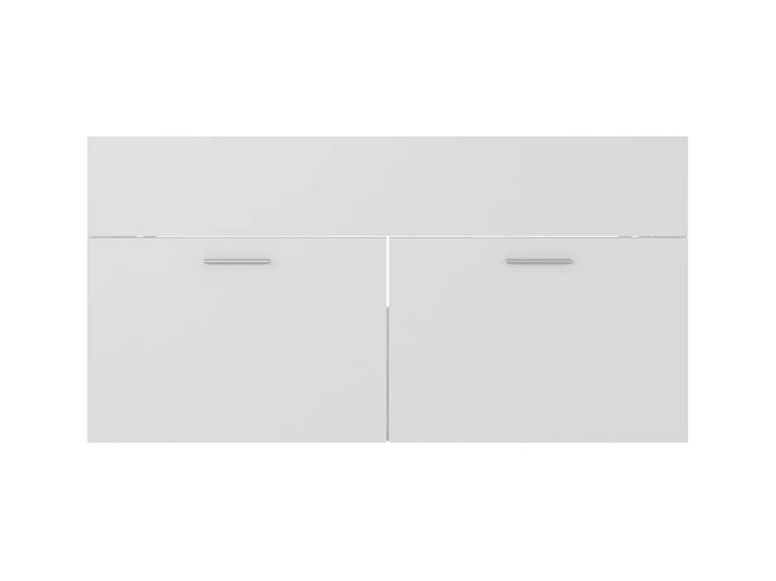 Juego de muebles de baño de madera de ingeniería blanca