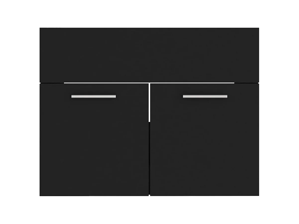 Zwarte spaanplaat badkamermeubelset