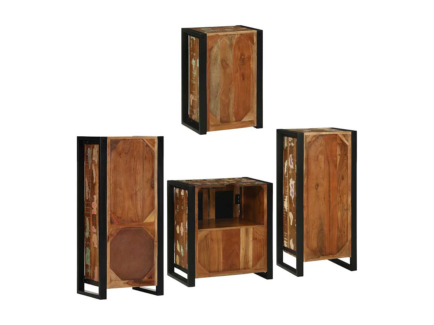 Set di mobili da bagno a parete 4 pezzi