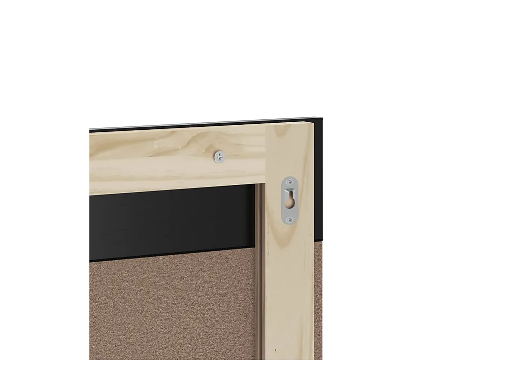 BERG 2-delige badkamermeubelset zwart massief grenenhout