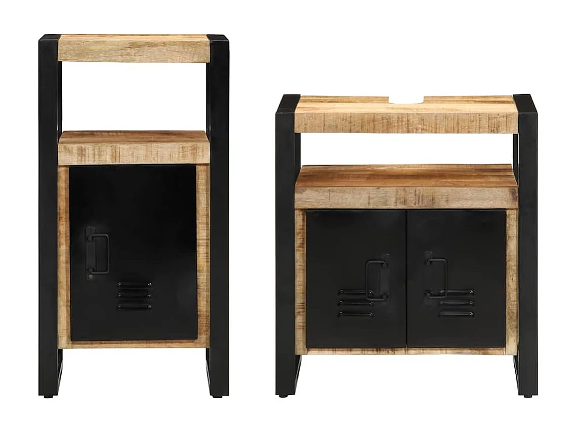 Ensemble de mobilier de salle de bain avec stockage 2 pcs